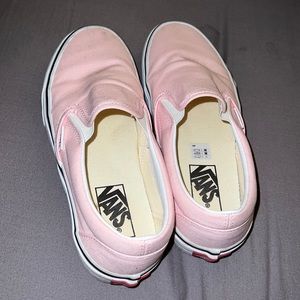 Size 8 woman’s, light pink slip on vans